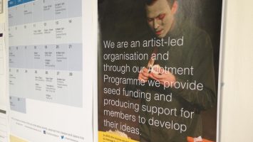 A poster hung in CDS